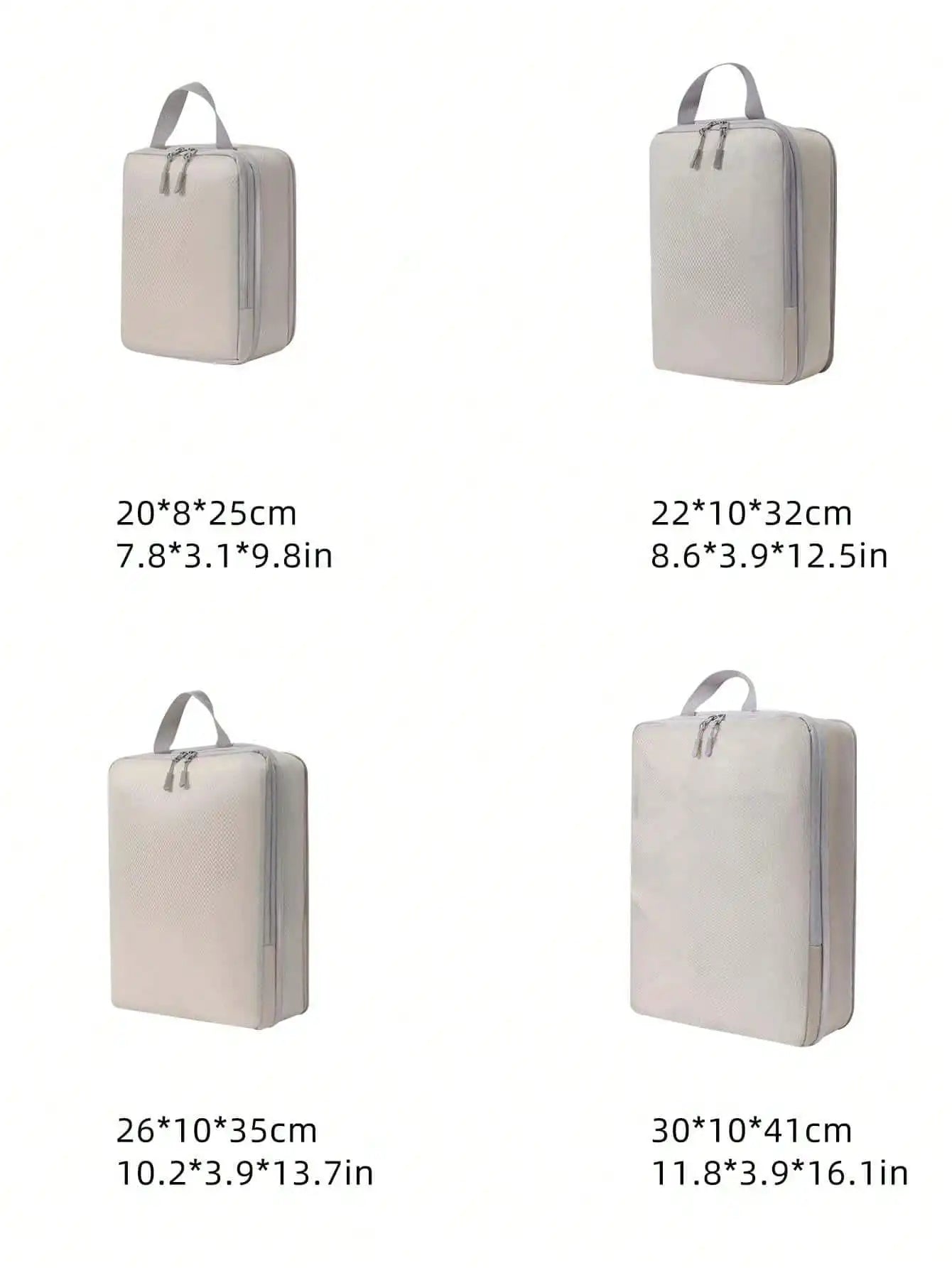 4 pcs/set Compressible Packing Travel Storage Bag Cubes Waterproof