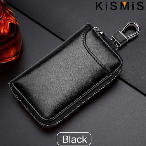 Genuine Leather KeyChain Unisex Key Bag Multifunction Organizer Wallet