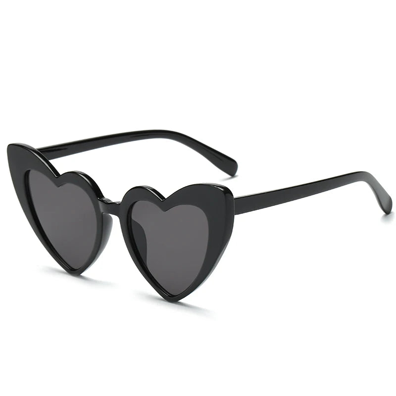 2024 New Heart shaped Cat Eye Sunglasses Women Large Frame Glasses