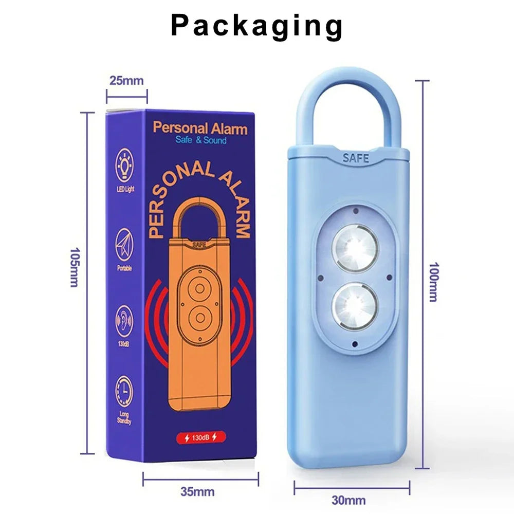 Self Defense Alarm 130dB LED Light Anti-wolf Alert for Teenagers Women