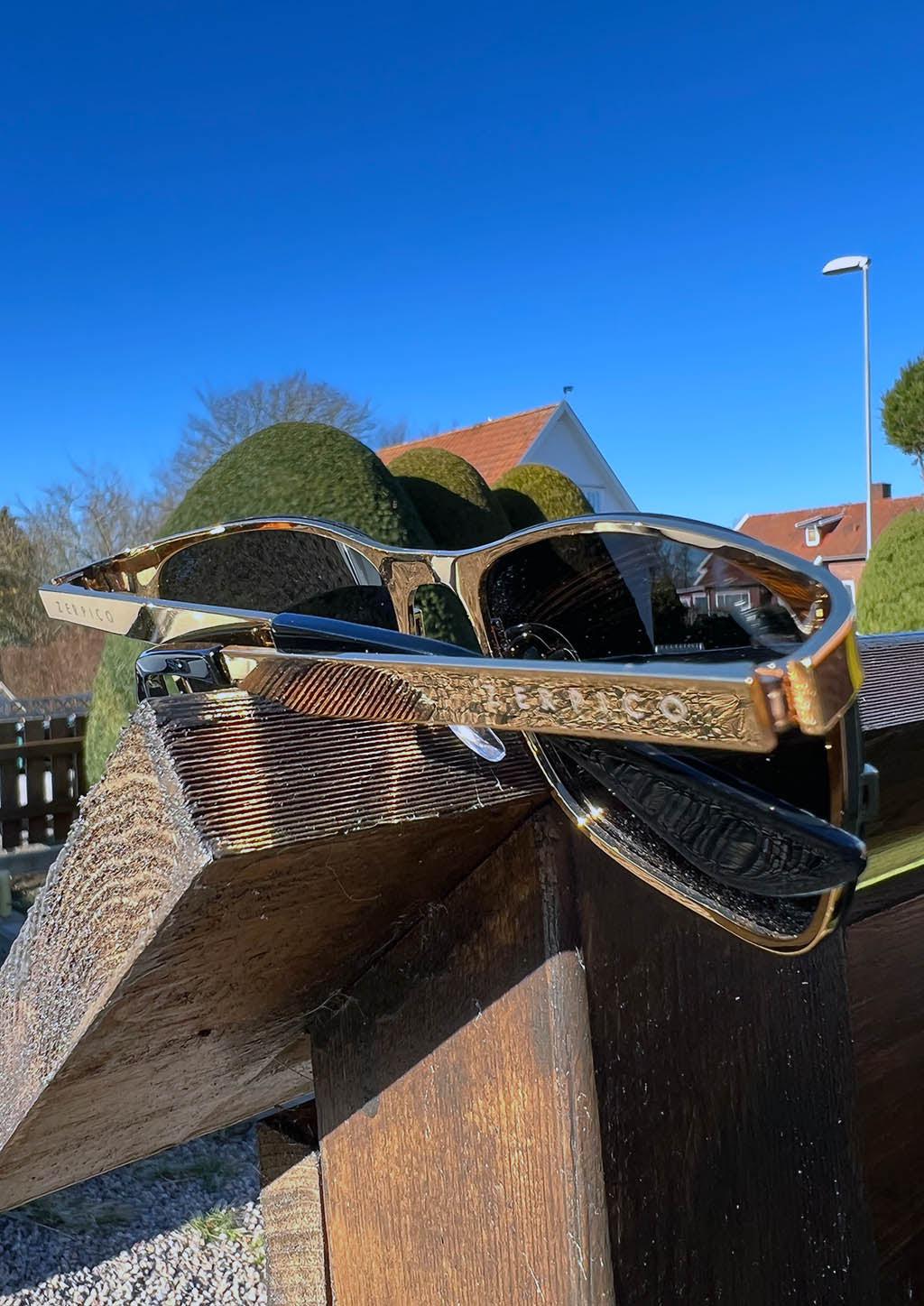 Titanium Wayfarer Sunglasses - V2 - 24K GOLD Plated