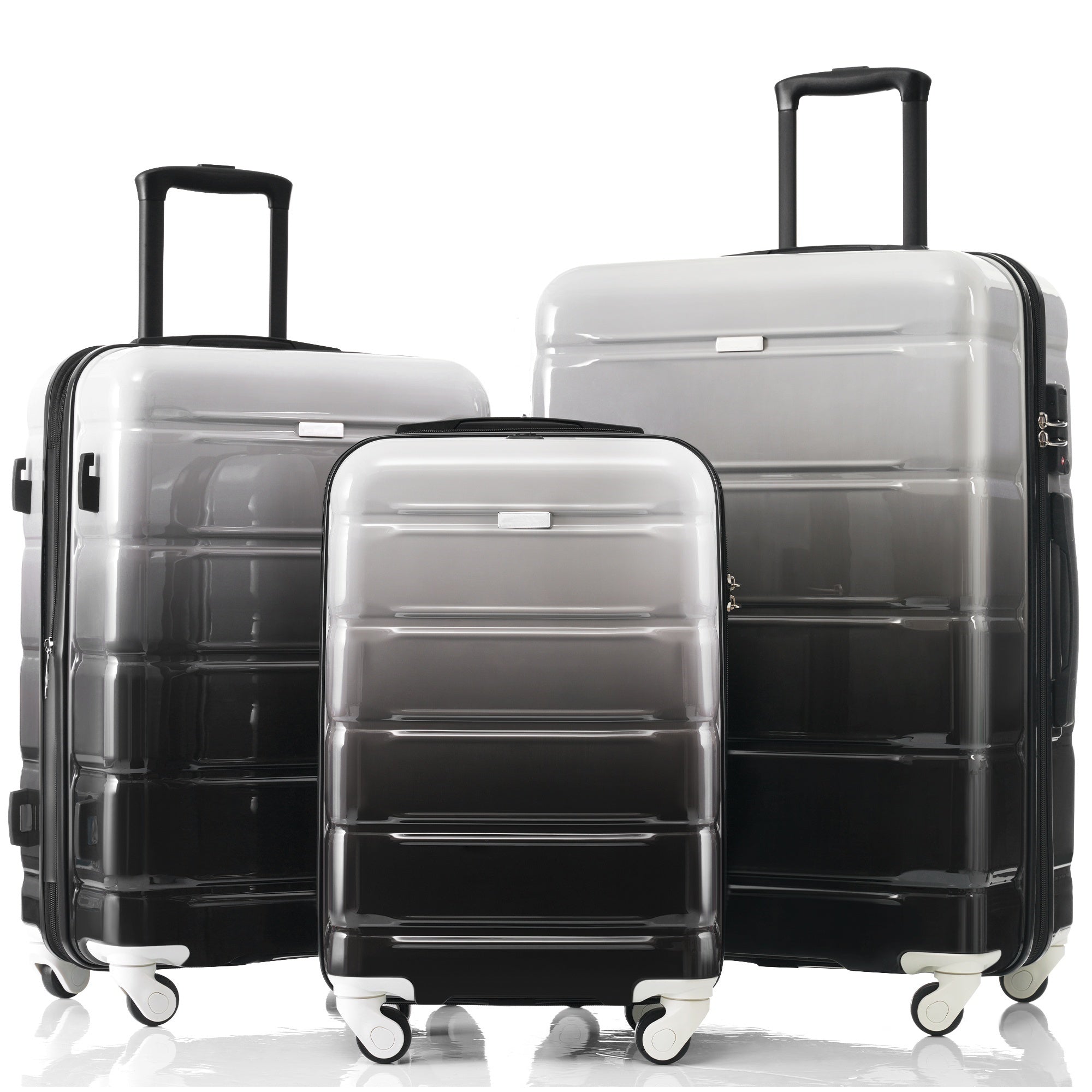 Luggage Set of 3, 20-inch with USB Port, Airline Certified Carry-on