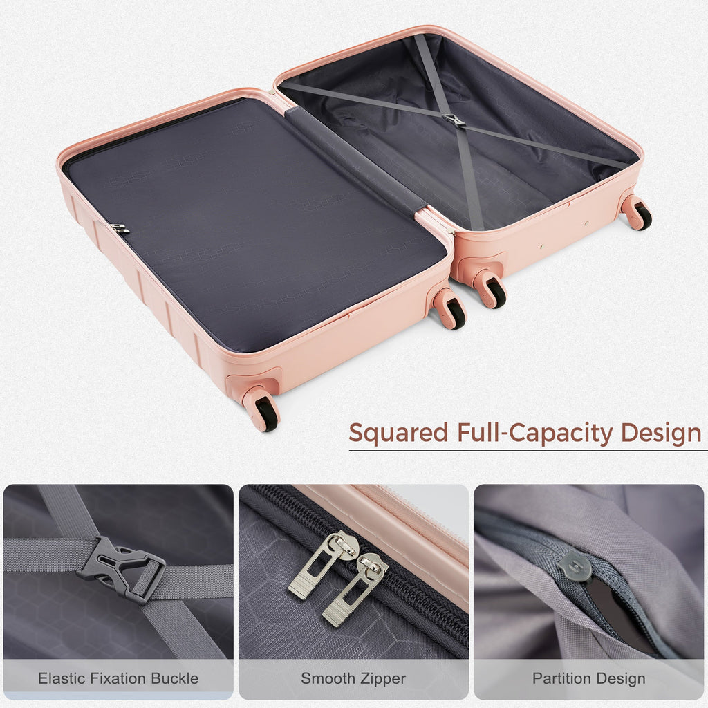 5-Piece Luggage Set with Expandable Travel Bag - Includes 16", 20",