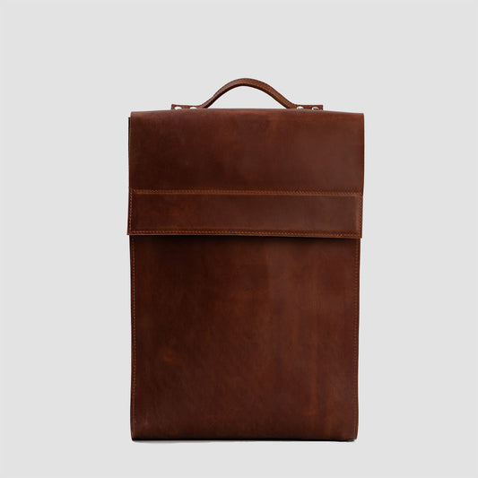 Leather Backpack - Metropolian (Cognac Brown)