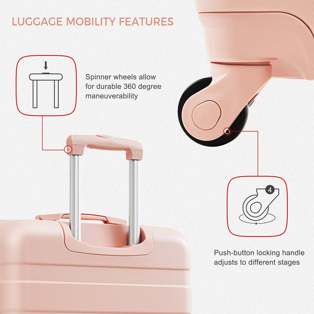 5-Piece Luggage Set with Expandable Travel Bag - Includes 16", 20",