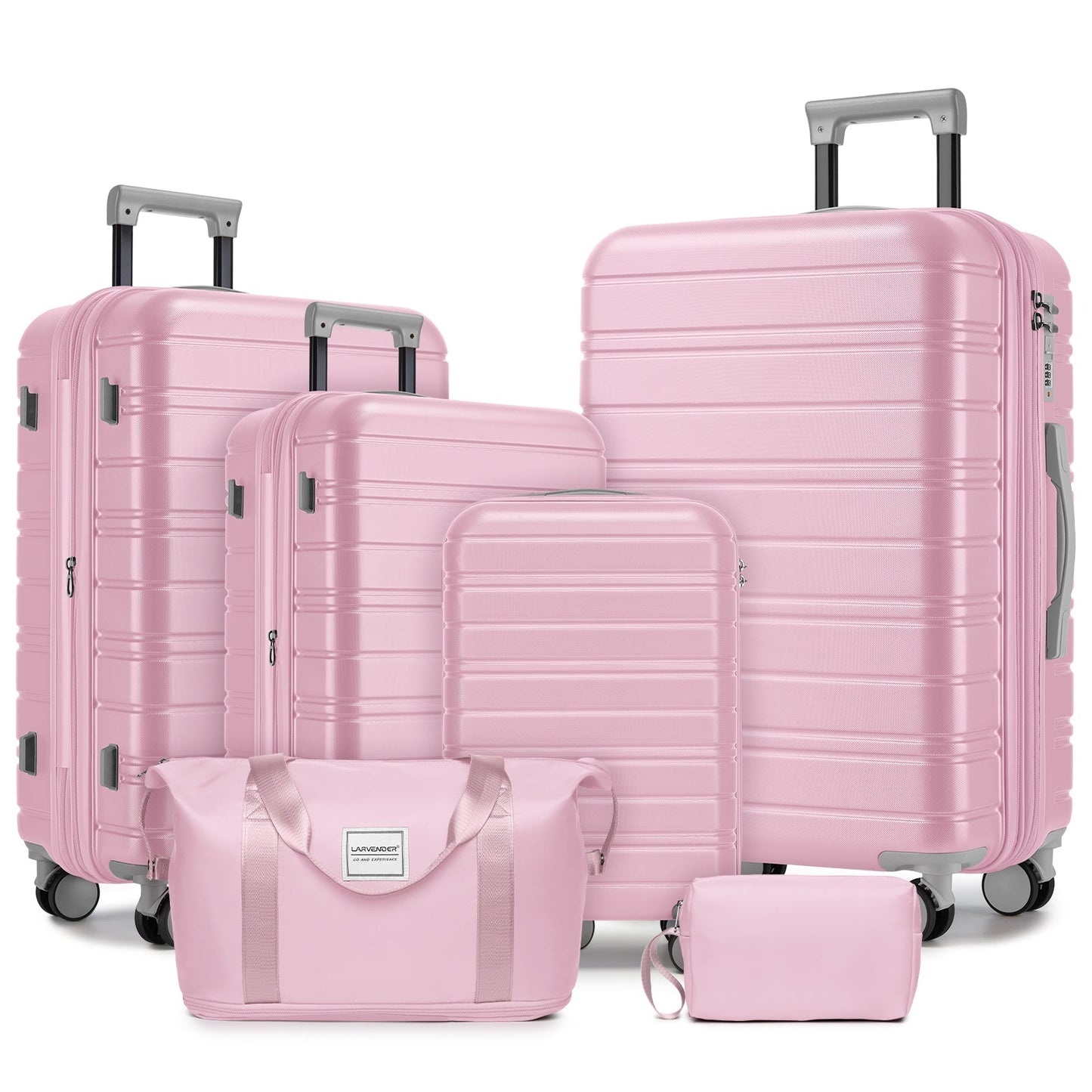 Luggage Sets 6 Piece with Duffel Bags, Hardside Expandable Suitcases