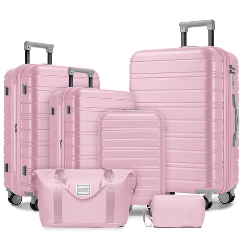 Luggage Sets 6 Piece with Duffel Bags, Hardside Expandable Suitcases