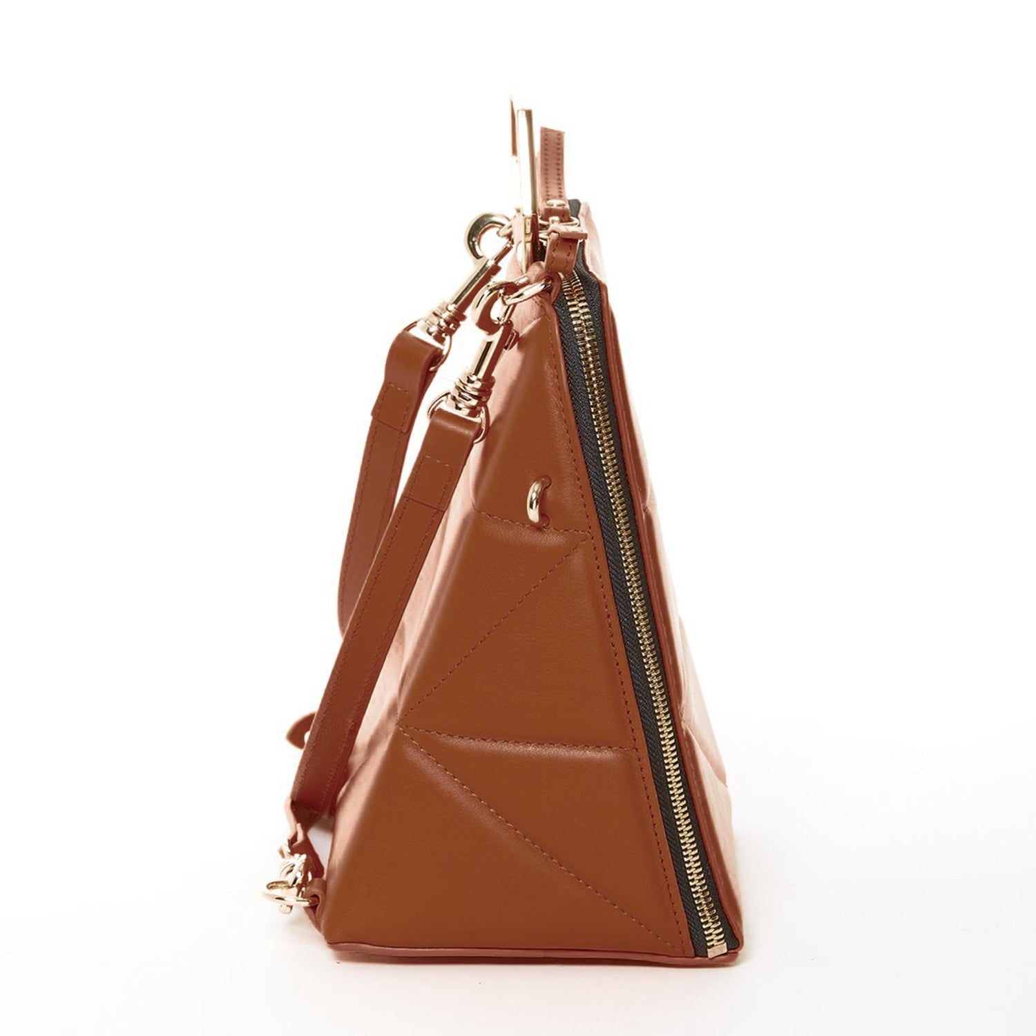 SUSU The Heidi Brown Leather Backpack Purse