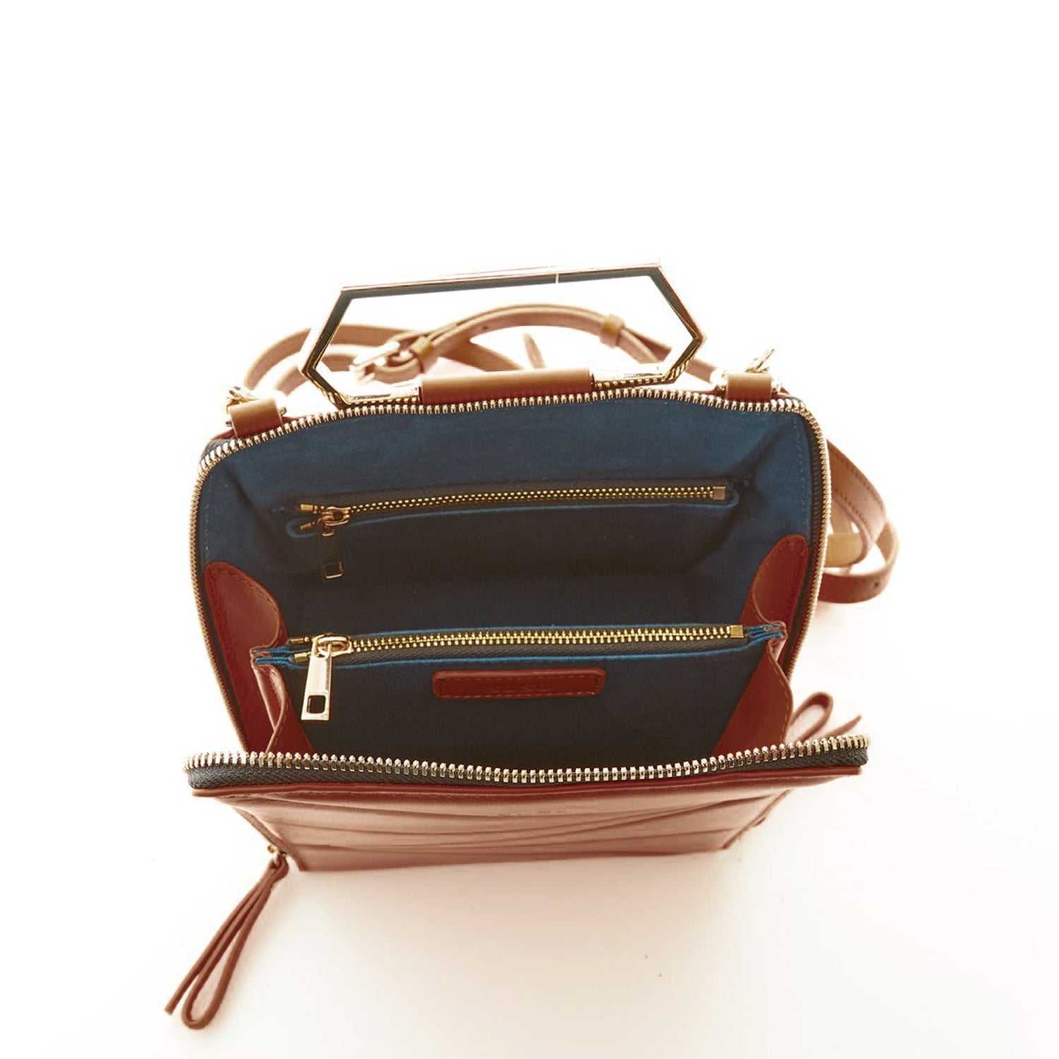 SUSU The Heidi Brown Leather Backpack Purse